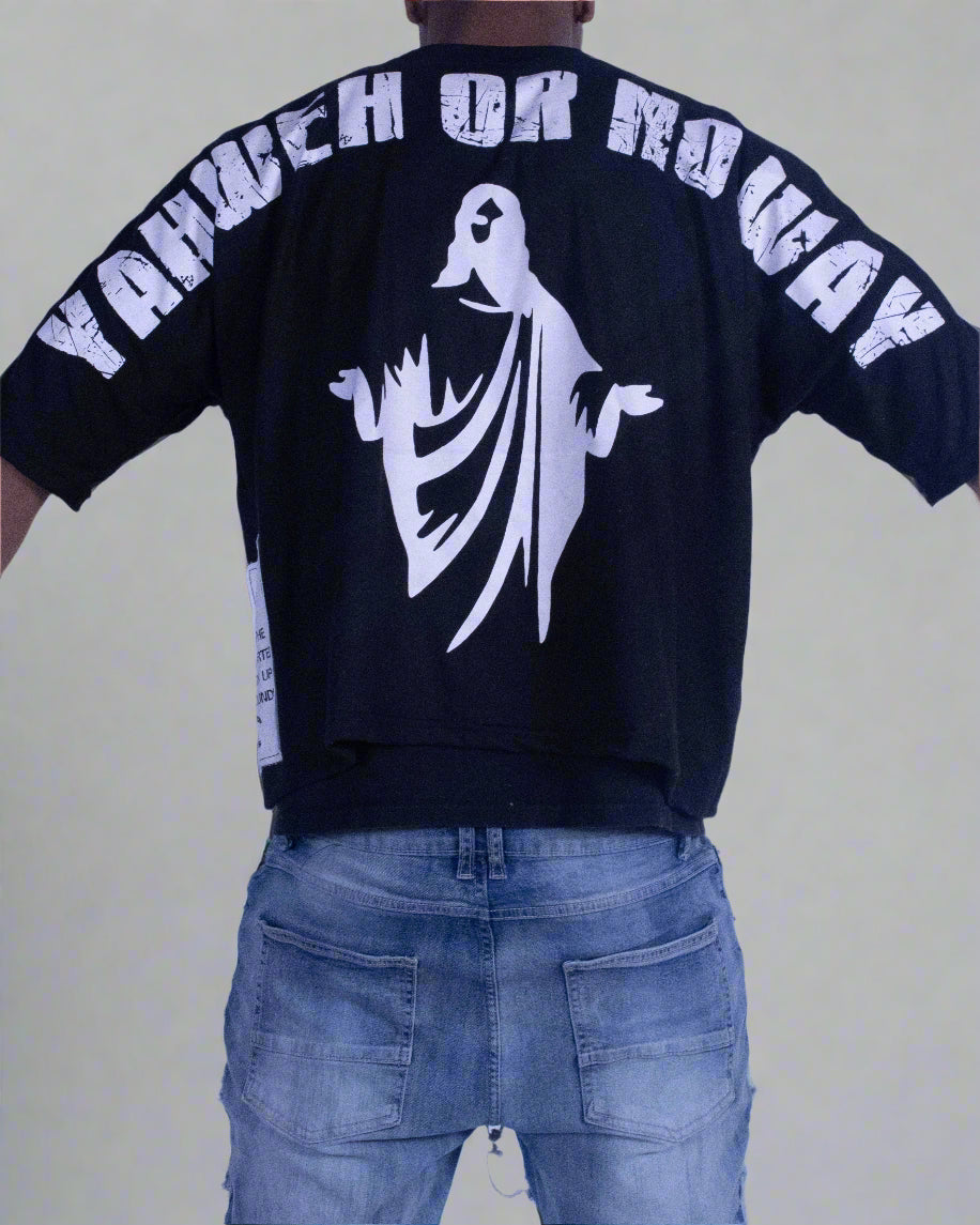 "Midnight Black" Healed Boxy Tee