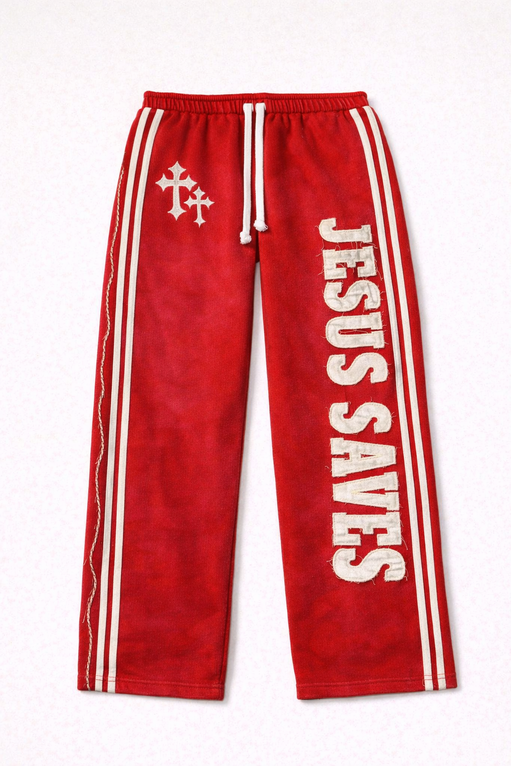 "Crimson Red" Jesus Saves Sweatpants