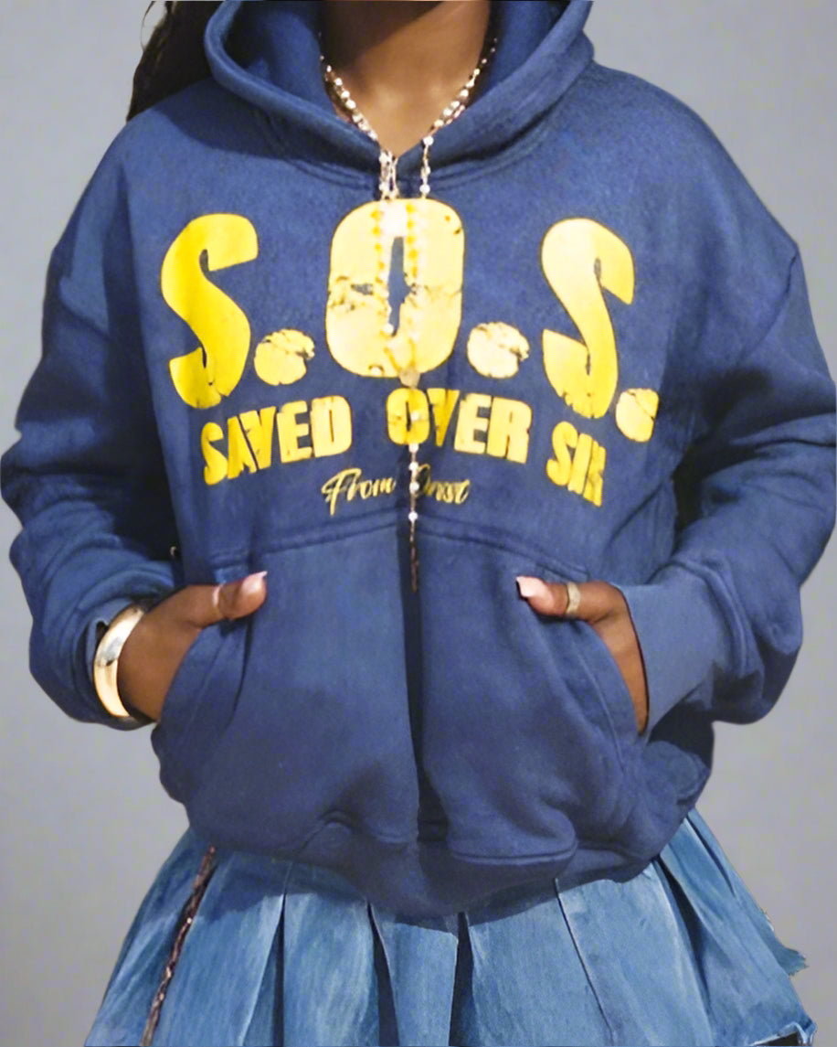 "Blue" S.O.S. Hoodie