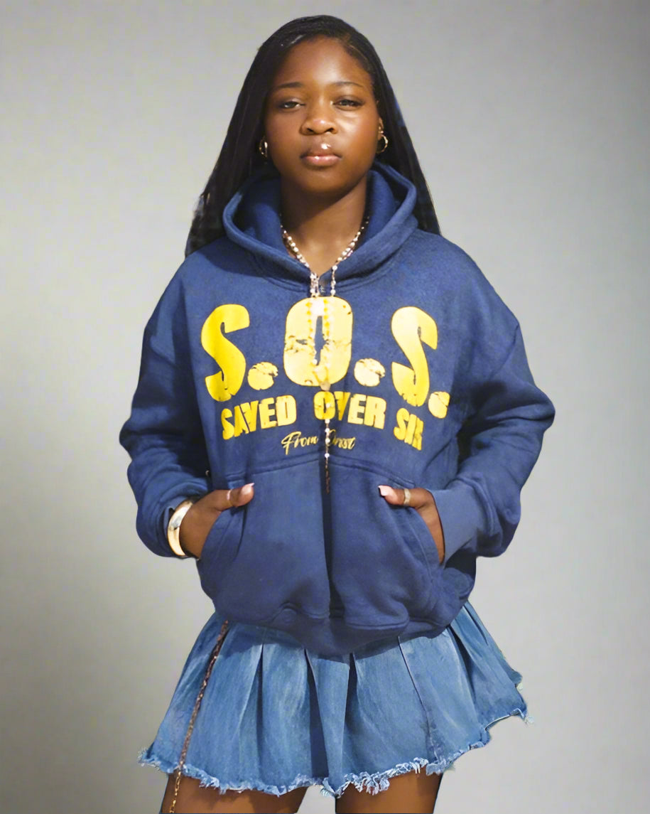 "Blue" S.O.S. Hoodie