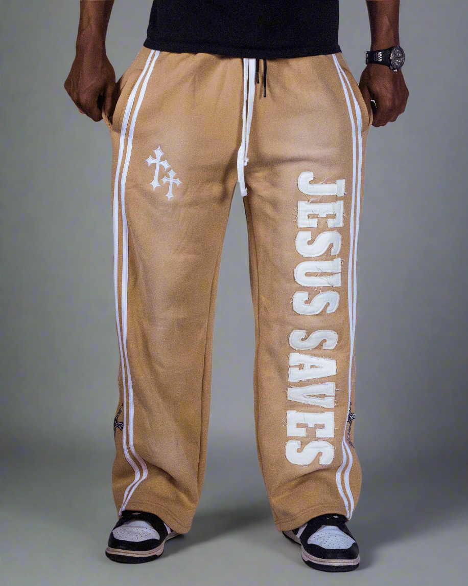 "Desert Cream" Jesus Saves Sweatpants