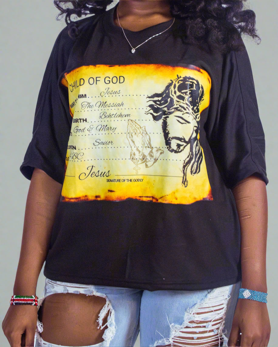 "Midnight Black" Identity Boxy Tee