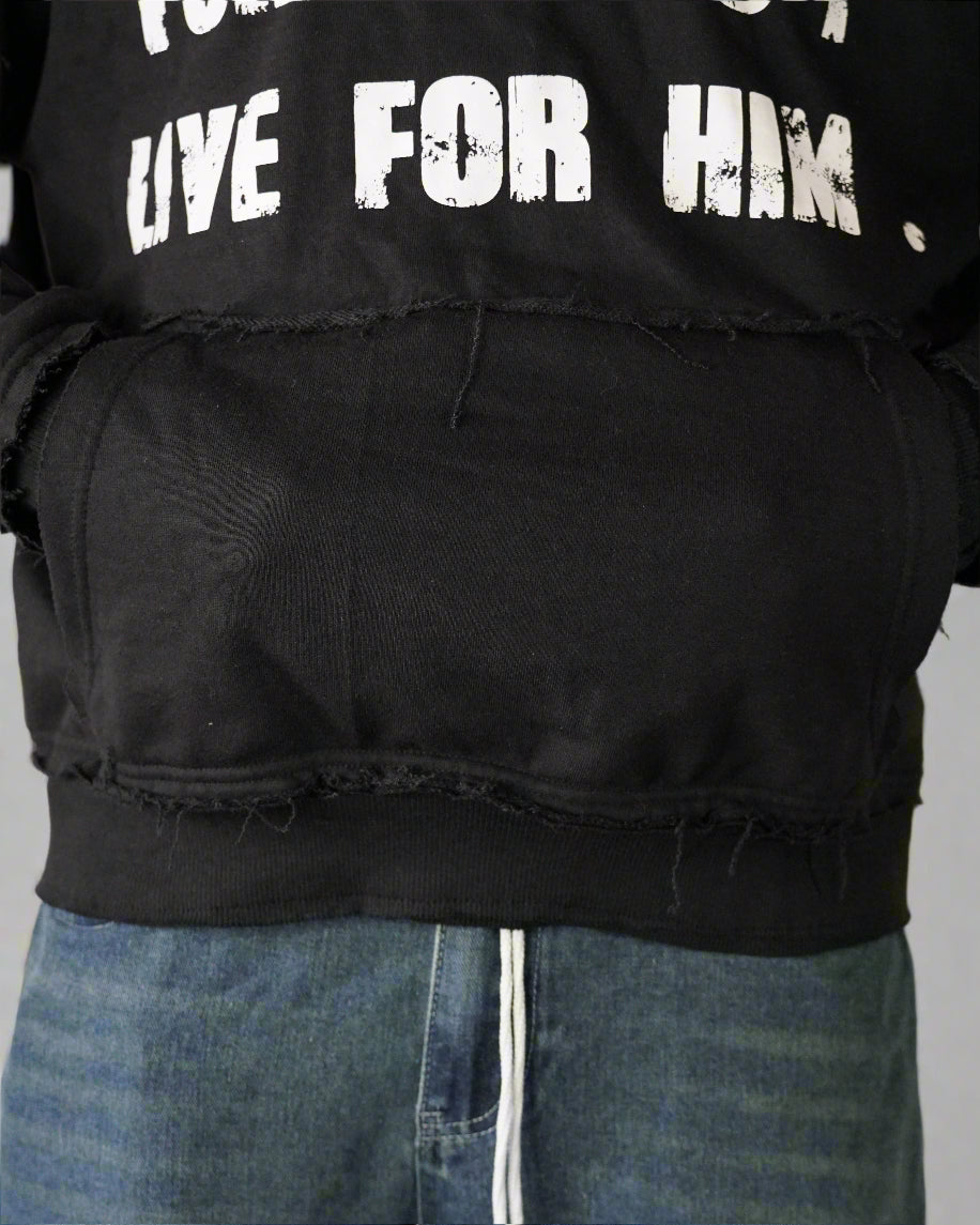 "Ash Black" Reversed Sacrifice Hoodie