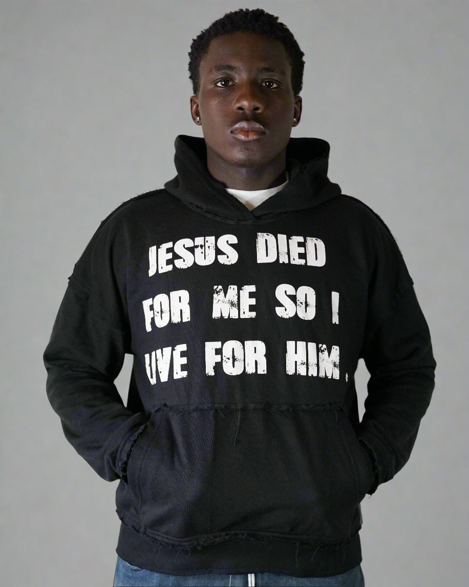 "Ash Black" Reversed Sacrifice Hoodie