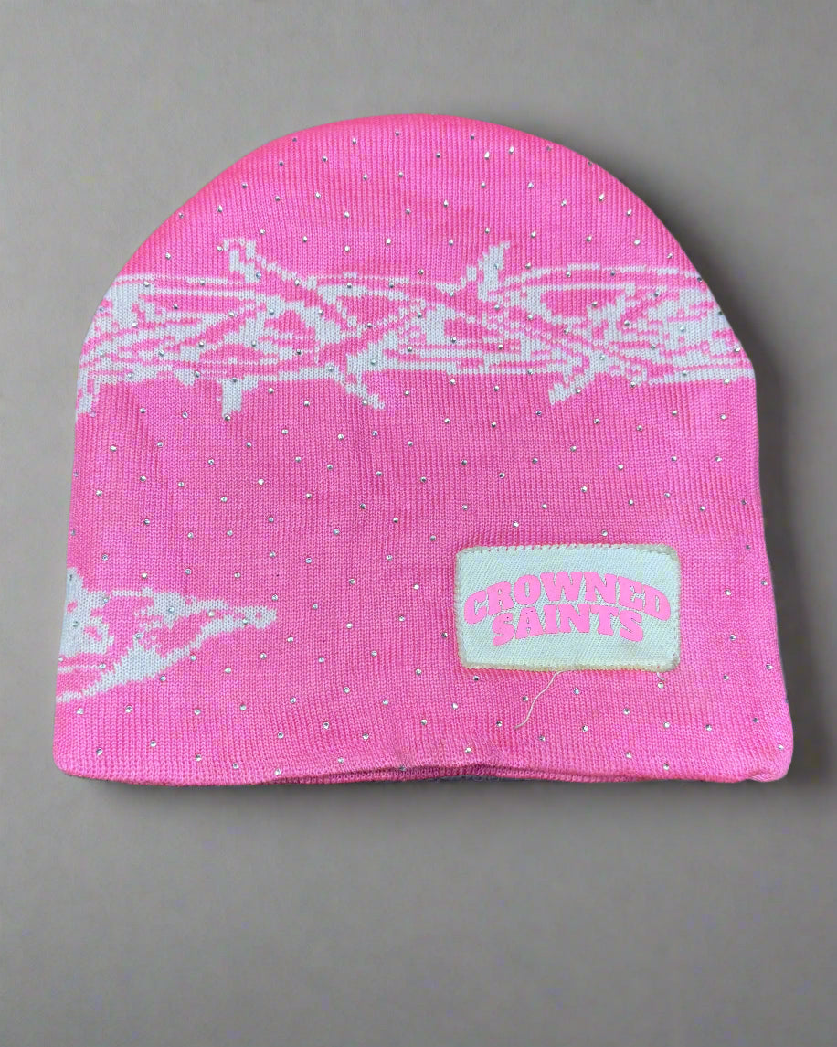 "Luminous Pink" Trust God Silk Lined Crown Beanie