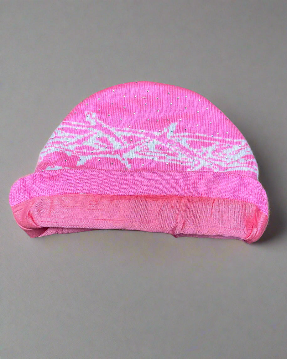"Luminous Pink" Trust God Silk Lined Crown Beanie