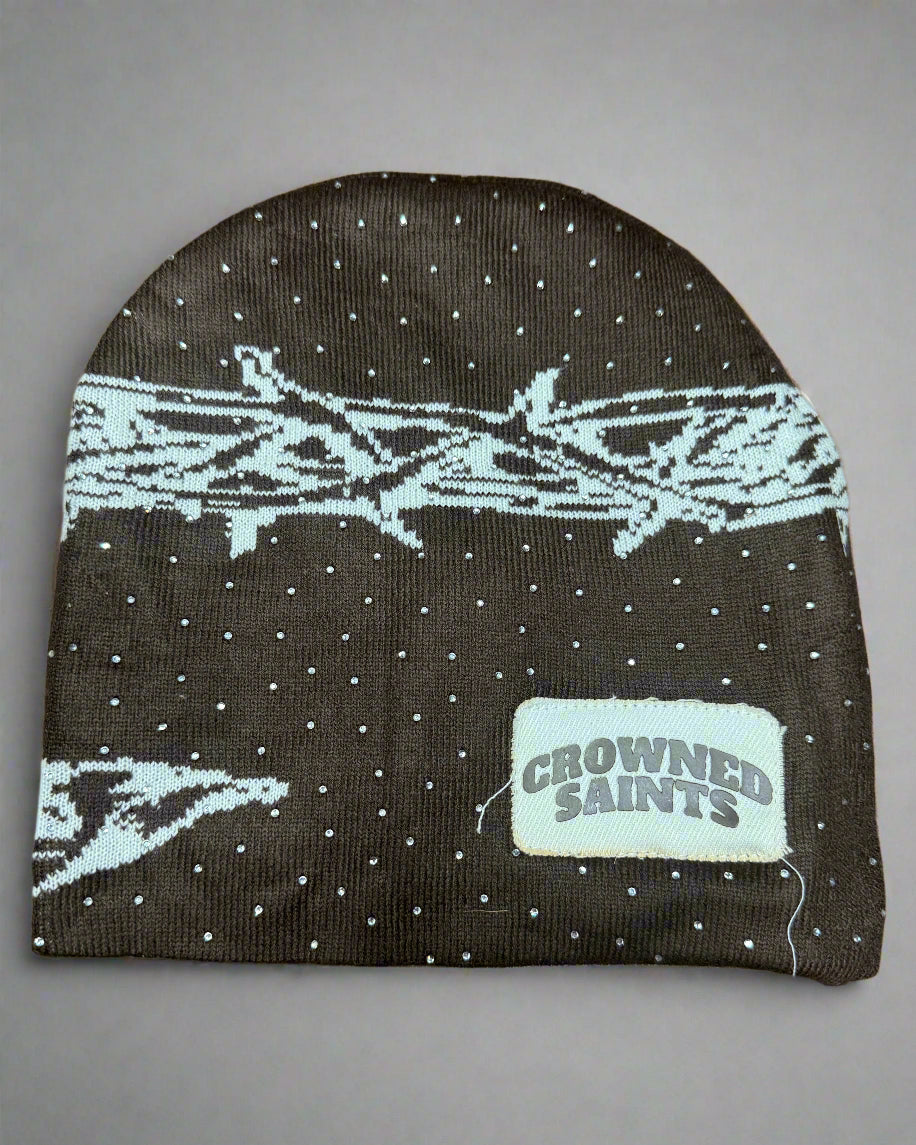 "Bronze Brown" Trust God Silk Lined Crown Beanie