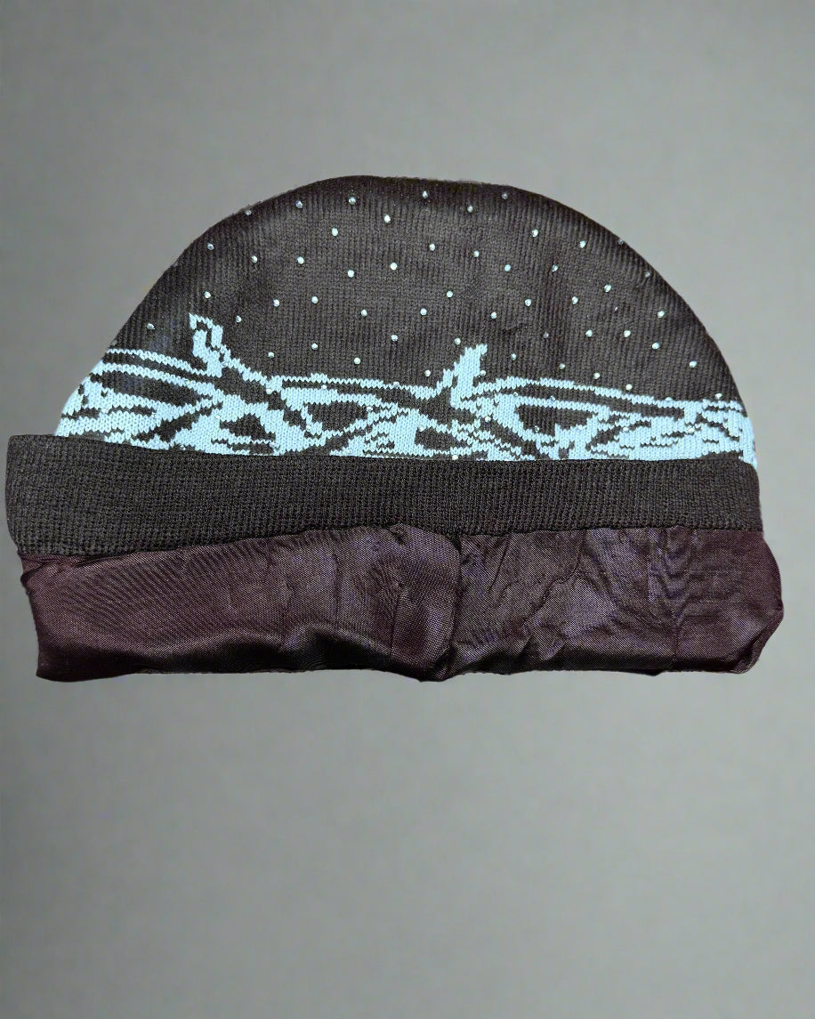 "Bronze Brown" Trust God Silk Lined Crown Beanie